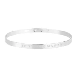 BAM - Bracelet Je T'Aime Maman Laiton Argenté - Femme