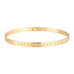 BAM - Bracelet Une Maman En Or Laiton Doré - Femme