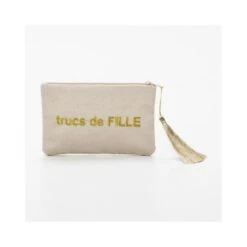 BAM - Pochette Beige - Message Trucs De Fille