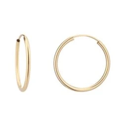 Boucle D'oreilles Créoles Finesse 20 Mm Or Jaune