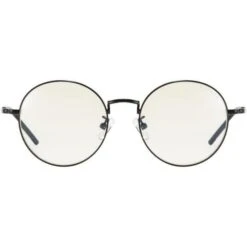 Gunnar - Ellipse - Lunettes Anti Lumiere Bleue - Monture Ronde Noire Métal Et Verres Transparents - Filtrent 35% -Michael Kors || Guess || Festina Soldes gunnar ellipse lunettes anti lumiere bleue monture ronde noire metal et verres transparents filtrent 35 0811127019864 477358