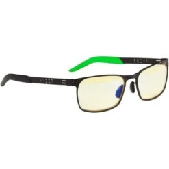 Gunnar & Razer - FPS - Lunettes Gamer Anti Lumiere Bleue - Monture Noire Et Verte Verres Ambrés - Filtrent 65%