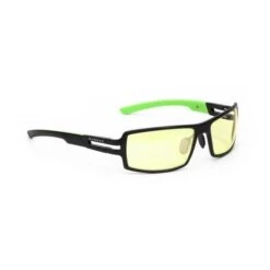 Gunnar & Razer - Lunettes Gamer RPG - Monture Noire Et Verte + Verres Ambrés - Filtrent 65% + Réduction Fatigue Visuelle
