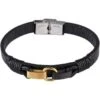 LOUIS VILLIERS Bracelet Cuir LVW18092B Noir Et Doré Homme -Michael Kors || Guess || Festina Soldes louis villiers bracelet cuir lvw18092b noir et dore homme 3701020851012 489639