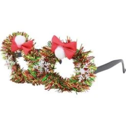 MERRY CHRISTMAS Paire De Lunettes Noël Guirlande Multicolore