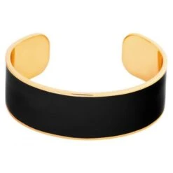 ODISSI Bracelet Bangle Laiton ODI003R Noir Et Rose Doré Femme