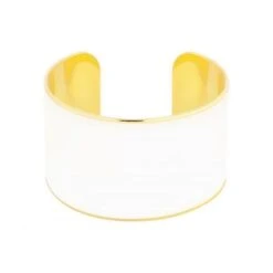 ODISSI Bracelet Bangle Laiton ODI0251 Blanc Et Doré Femme