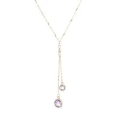 OR ECLAT - Collier Somptueux Duo Améthyste Or Jaune Et Amethyste - Femme