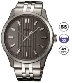 Orient Mod .classic Gent Quartz - Mineral Crystal - S/s Case & Bracelet - Silver/beige Dial- Analog 3h - Wr 50m - 41mm FQC0U003K0