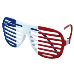 SANS Lunettes Striées Supporter France - Noir